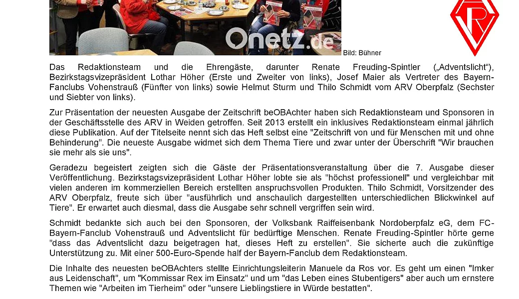 Vorschau: Spende An Arv