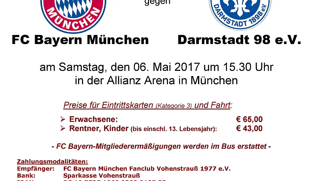 Vorschau: Bundesliga Bayern Darmstadt