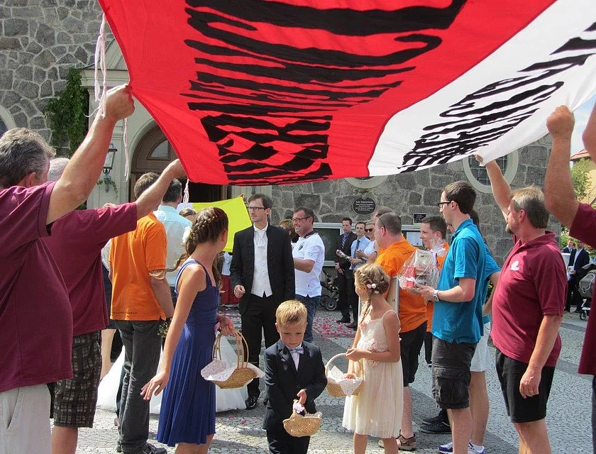 Spalierstehen Wildenauer Markus — Foto