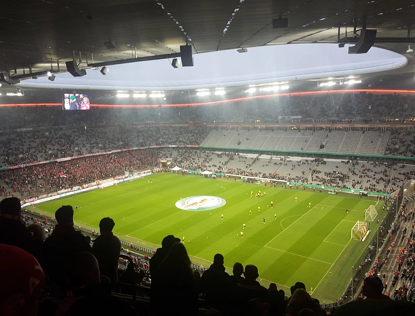 Pokalspiel Bayern Dortmund — Foto